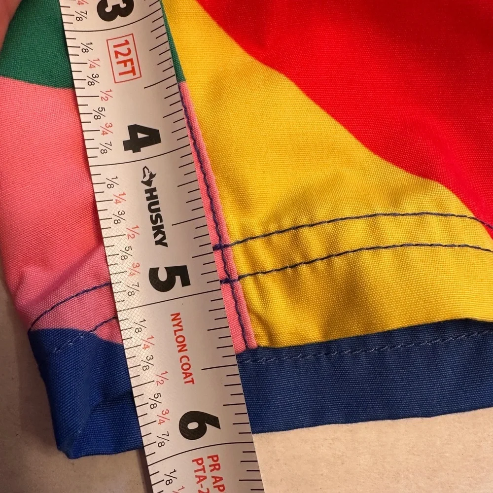 Mini Boden Boys Size 10-11 146 cm Blue Green‎ Pink Colorblock Swim Trunks